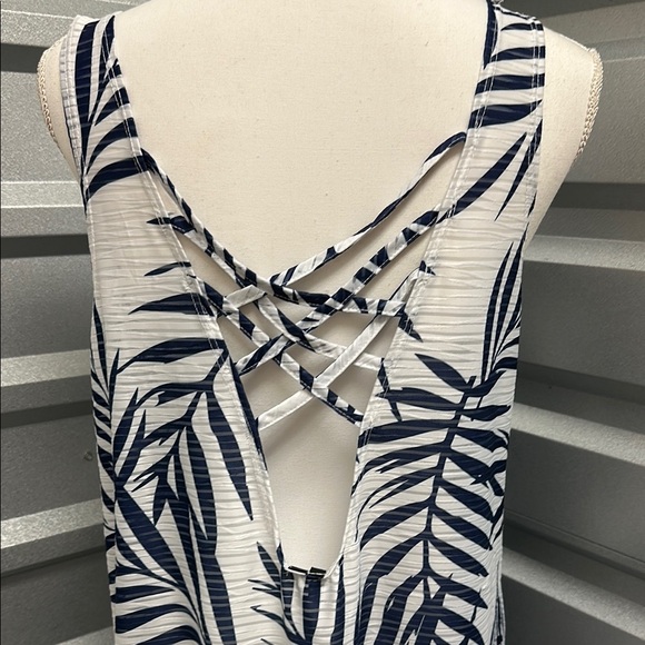 Portocruz Women's Sleeveless Beach‎ Cover-Up Crisscross Back Size XS - TROPICAL - Picture 5 of 8